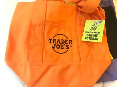Trader Joe s Bag Halloween Limited   Orange / Tasche Trick or Treat Canvas 