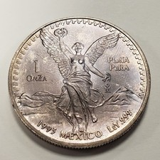 1993 Mo Mexico Libertad Onza 1 oz .999 Silver ASW - Lavender Toning - SKU-Q5288