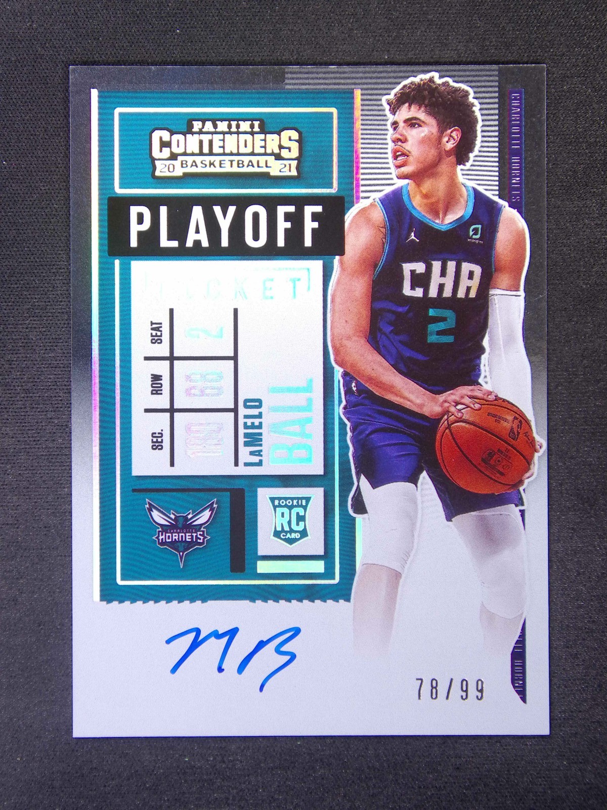 2020 Panini Contenders LaMelo Ball #125 RC Rookie Auto Playoff Ticket /99