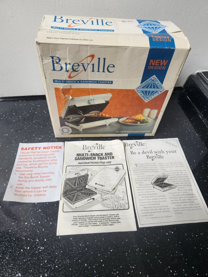 Breville Toasted Sandwich Maker Machine SG23 Vintage 1980's Box & Manuals L@@K - Image 4 of 4