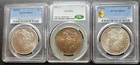 1878-S, 81-S, 90-P Dollars, PCGS & CACG MS62