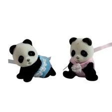 Calico Critters Wilder Panda Twins Paul Blue Patsy Pink Epoch Vintage 1985