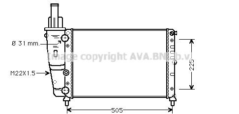 Prasco KüHler, MotorküHlung FTA2138 FüR Fiat Lancia-image