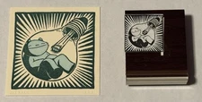 Jay Ryan Art Warm Bear In A Lightbulb Mini Print and Poster Stamp Set from 2010