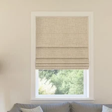 35"x64" Sun Zero 100% Blackout Somerton Textured Cordless Roman Window Shade