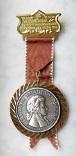 Vintage 1979 German Wandertag (Walking Day) Mozart Ribbon Pinback Badge