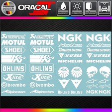 40-teilig Motorrad Sponsoren 100mm Decals Bike Tuning Aukfleber SET *** FARBWAHL
