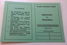 Simson KTA Papiere DDR SR1 mit originalem Stempel Blanko