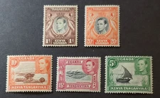 KUT GVI 1938 part set mm, fine cat £26+