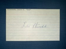 1958 A's: Lou Klimchock, SIGNED Vintage 3x5 (VC)