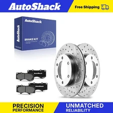 Front Drilled Slotted Brake Rotors Ceramic Pads for Toyota Sequoia Tundra