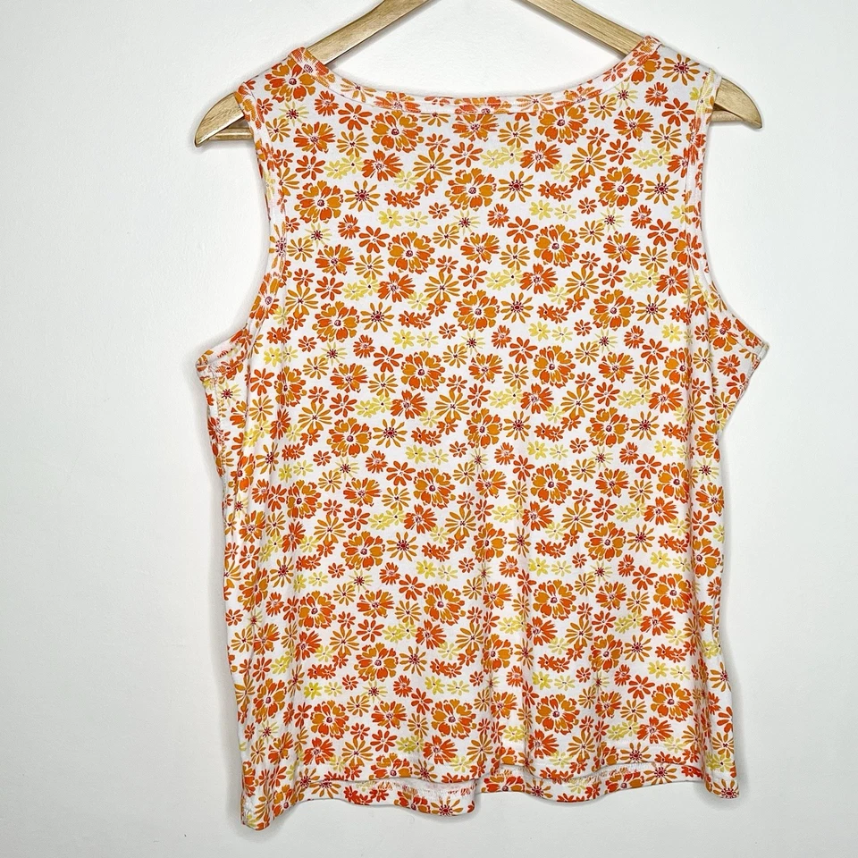 Regata feminina vintage anos 90 edições básicas GG estampa floral casual Y2K - Imagem 4 de 4