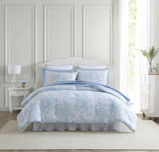 Laura Ashley Twin Comforter Set, Soft Bedding with Matching Sham, Reversible F
