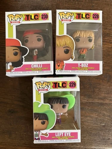 Funko Pop! Rocks TLC Chilli T-Boz Left Eye Vinyl Figures Set of 3 Standard