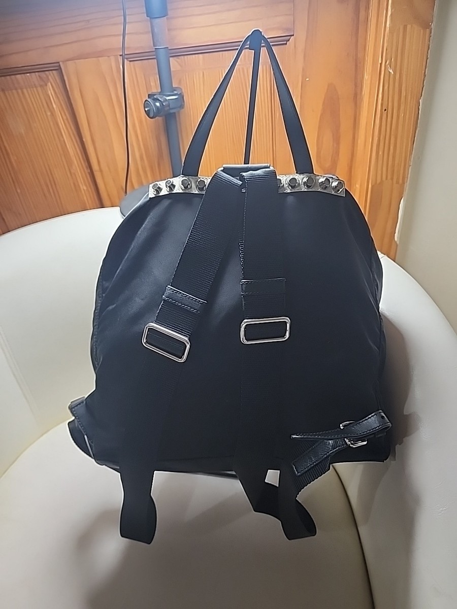 Vintage Prada Nylon Black Studded RARE FIND Backpack. Rank B  display picture 1