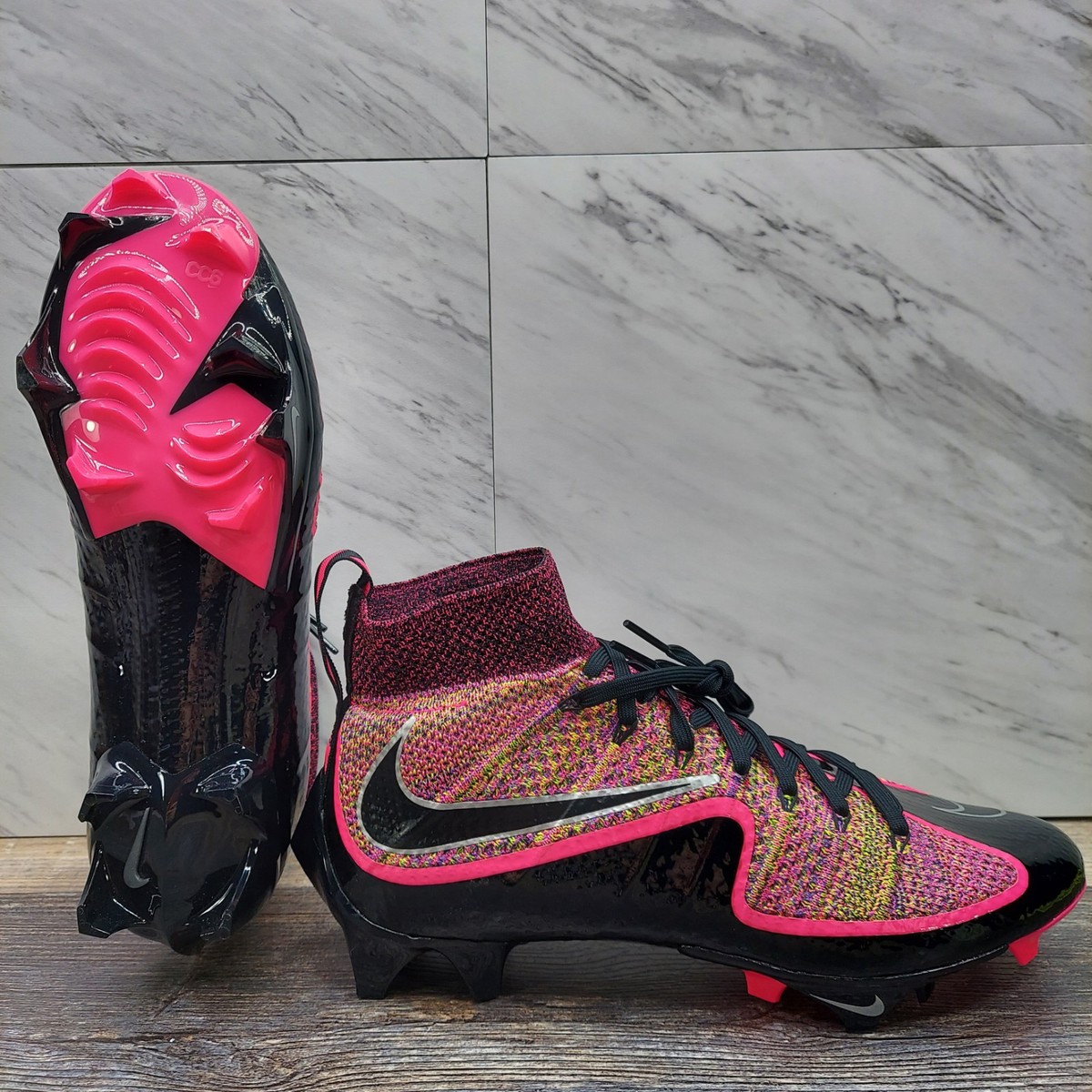 Nike Vapor Edge 360 Untouchable Football Cleats Black Hyper Pink