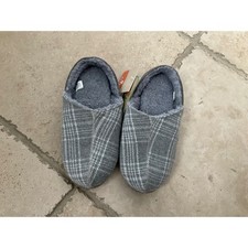 NWT Acorn Womens Plaid Algae Hoodback Slippers Small 5 6 Gray Comfort on Earth