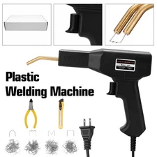 Hot Stapler Gun Plastic Repair Car Bumper Fender Welder Machine Kit +600 Staples