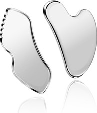 2 Pcs Stainless Steel Gua Sha Tool, Gua Sha Facial Tools, Durable Guasha Tool fo