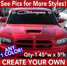 Custom Text Charger  Rt Srt Windshield Vinyl Decal Sticker 44w X 4h