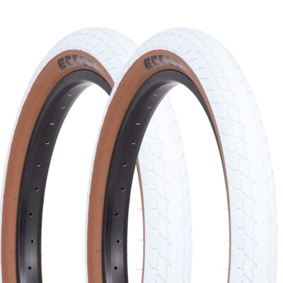 ECLAT BMX TY MORROW 20 X BICYCLE TIRES WHITE/GUM 100 PSI