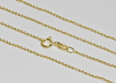 18CT YELLOW GOLD SILVER BELCHER CHAIN NECKLACE