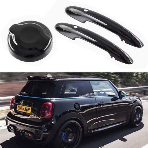 Black Side Handle Gas Fuel Tank Cap Cover Trim For MINI Cooper F55 F56 F57 14-23 - Picture 2 of 9