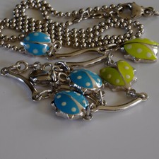 Bracelet et Collier Argent 925 Enfant Coccinelles Emaill es Tartine et Chocolat