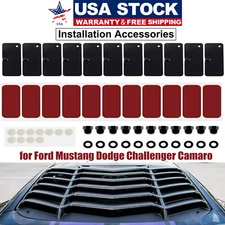 12pcs Rear Window Louvers Hardware Kits for Ford Mustang Dodge Challenger Camaro