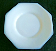 Large Octagonal White Saucers s - Akro Agate Child Tea Set