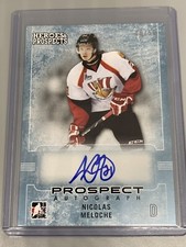 Nicolas Meloche 2014-15 ITG Heroes & Prospects Prospect Auto Blue /50 #66