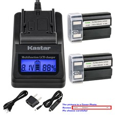 Kastar Battery LCD Fast Charger for Nikon EN-EL1 MH-53 Konica Minolta NP-800