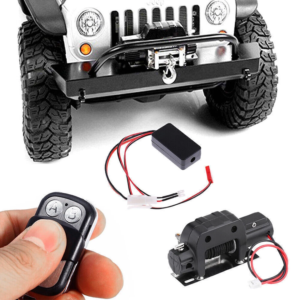 Guincho elétrico de metal escala 1:10 para rastreadores de carros de controle remoto TRX-4 TRX4 D90 SCX10 - Imagem 3 de 4