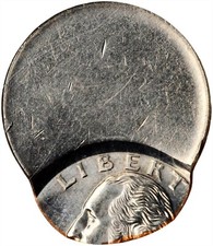 ER120 Undated Washington Quarter. Mint Error ANACS MS64 --Struck Off Center