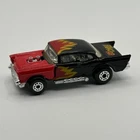 Vintage Matchbox 57 CHEVY Superfast Black Gasser Red Flames 1979 - Made in Macau