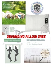 Earthing / Grounding Bed Sheet Pillow Case 30"x20"  100% ORGANIC COTTON!