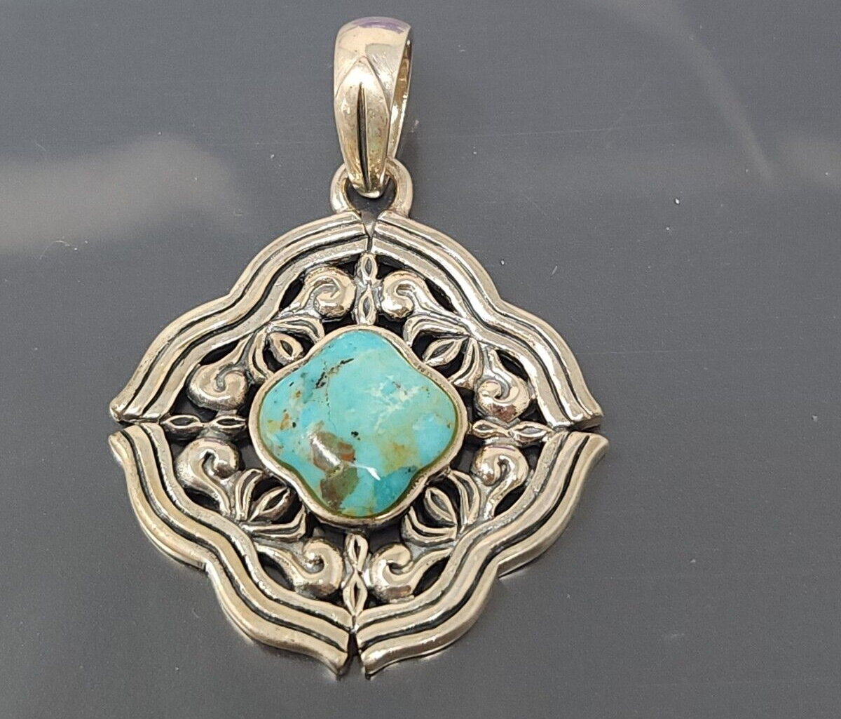 Vintage Barse Sterling Silver 925 Turquoise Pendant