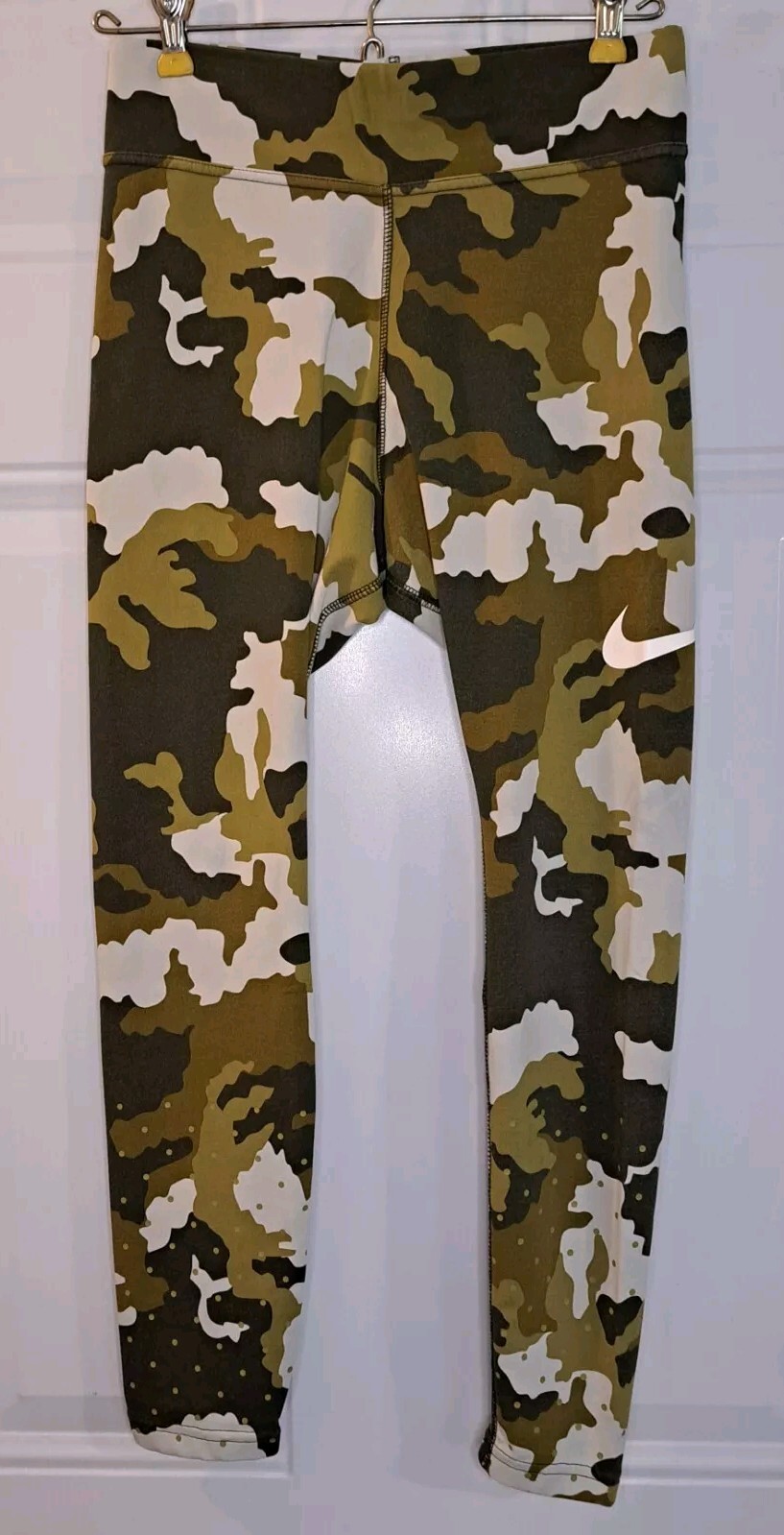 Nike Activewear Leggings Womens Size Medium Green Camouflage Athletic Yoga