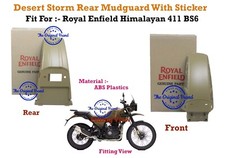 Royal Enfield "Guardabarros delantero y trasero con pegatina Desierto para Himalaya 411 BS6"