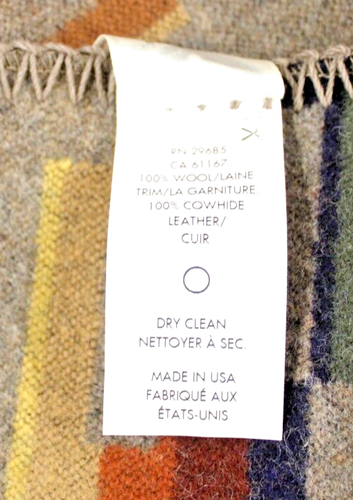 Modern Pendleton Southwestern Multi-Colored Wool Shawl Cape USA Made Wrap NICE - Picture 14 of 16
