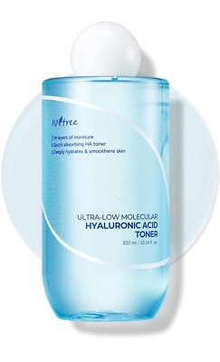 ISNTREE Ultra Low Molecular Hyaluronic Acid Toner  Vegan- 300ml  Hydration Korea