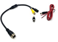 4 Pin Connector Lead Din Phono RCA Adaptor 12v Power Camera CCTV Inc Power Lead