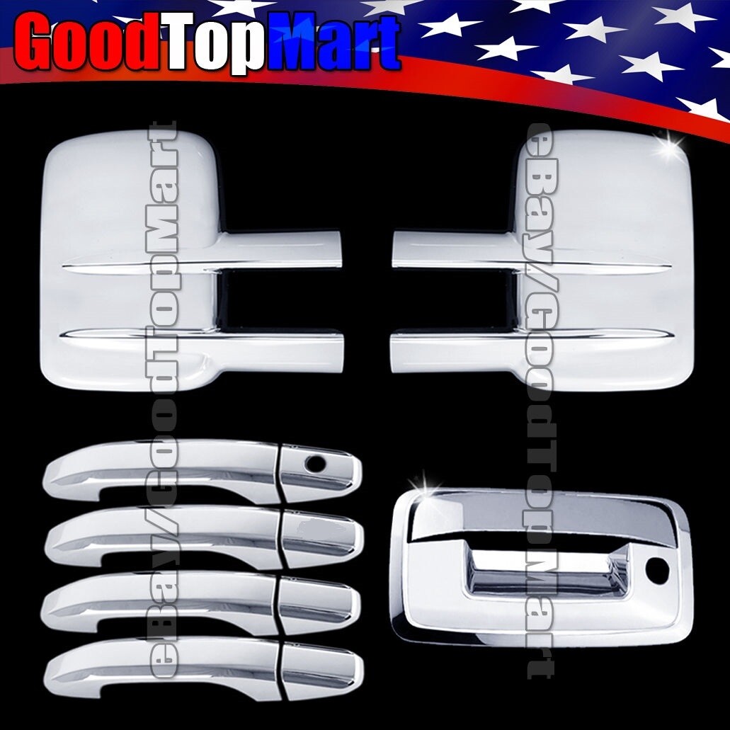 Buy GMC SIERRA CHROME MIRROR COVERS FOR 2014-2015 (LOWER MIRRORS) In - Foto 7