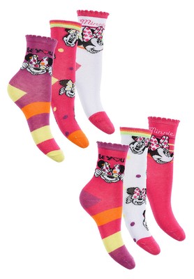 Minnie Mouse 6 Paar Socken Strümpfe Set für Mädchen
