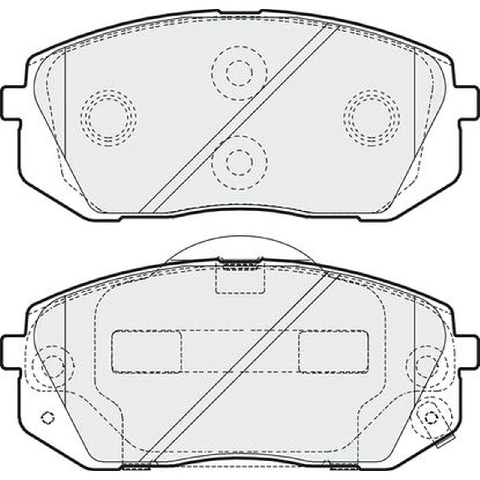 Apec Blue Brake Pads - Front PD3234 - For selected Hyundai Kia vehicles