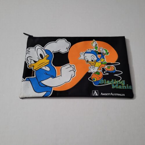 Pencil Case Rare Disney Blading Mania Ansett Australia Donald Duck  - Picture 1 of 5