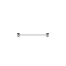 16G Industrial Barbell Anodized Body Piercing Jewelry 38mm Long Gray Color