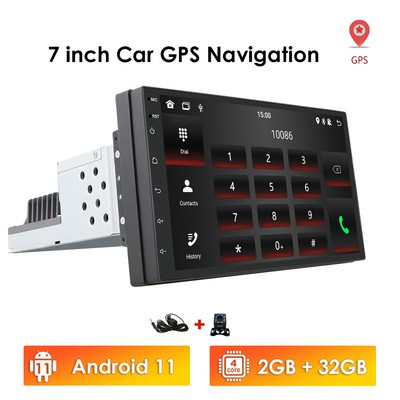 7'' Android 11 Autoradio mit Navigation Bluetooth MIC+ 1 DIN USB GPS WIFI RDS FM