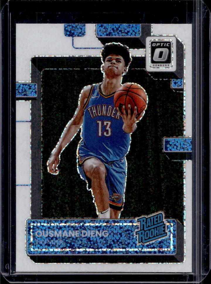 2022-23 Donruss Optic Ousmane Dieng White Sparkle RC #220 Thunder