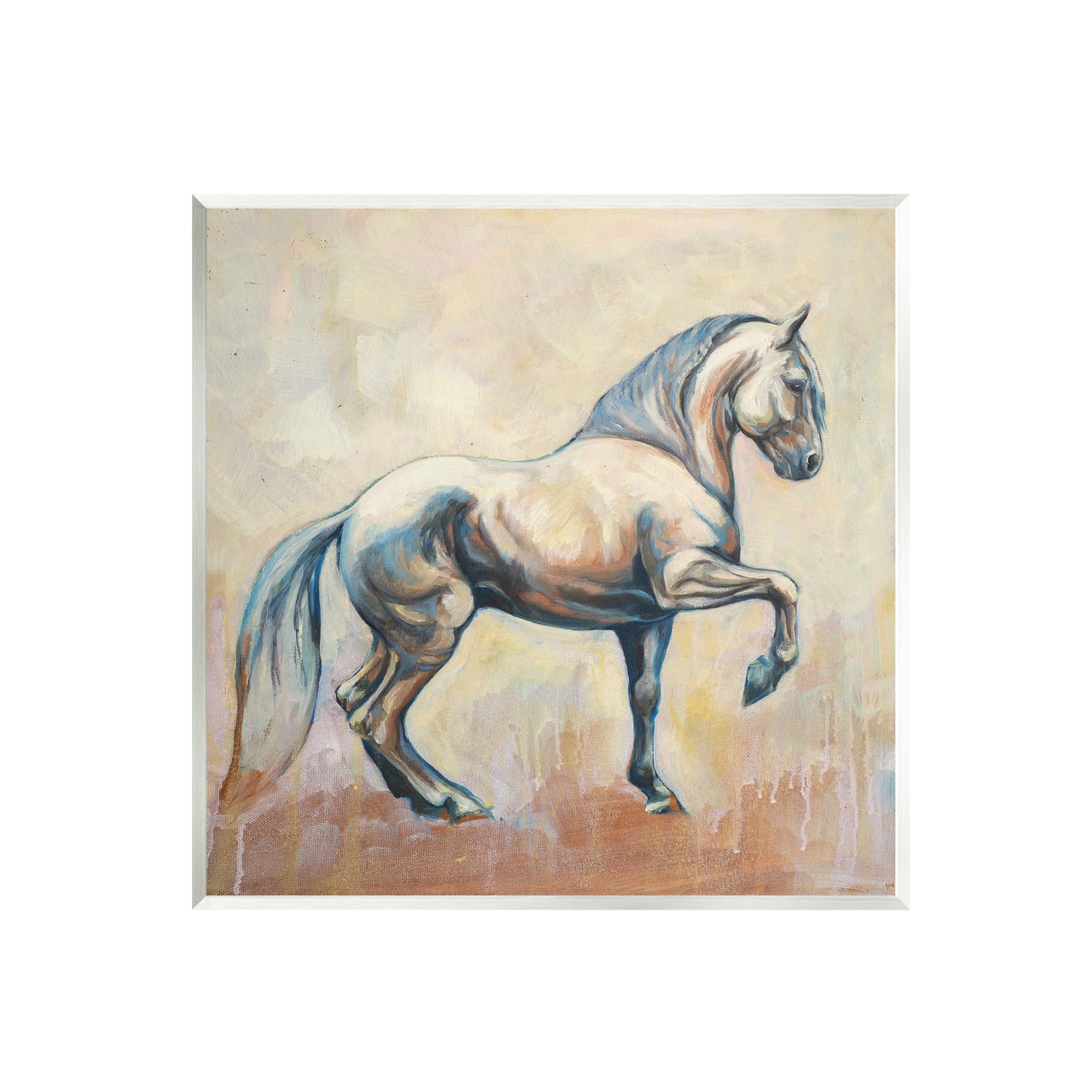 Modern Prancing Stallion Wall Plaque Art Design by Liz Sunridge